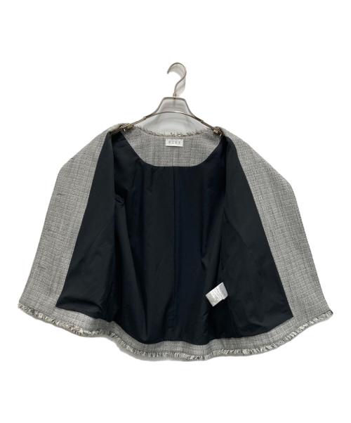 PLST（プラステ）PLST (プラステ) ツイードメタルボタンジャケット グレー サイズ:Sの古着・服飾アイテム