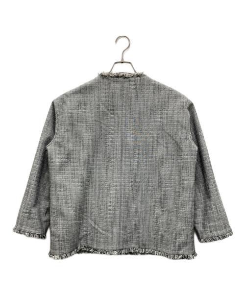 PLST（プラステ）PLST (プラステ) ツイードメタルボタンジャケット グレー サイズ:Sの古着・服飾アイテム