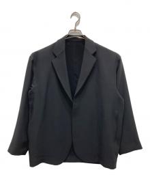 UNITED ARROWS & SONS（ユナイテッドアローズ アンド サンズ）の古着「PE BUTTONLES JACKET」｜ブラック