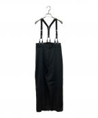 H BEAUTY&YOUTHエイチ ビューティー&ユース）の古着「HIGH WAIST SUSPENDERS PANTS」｜ブラック