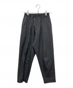 CABANキャバン）の古着「タック ウール テーパード イージー パンツ」｜グレー