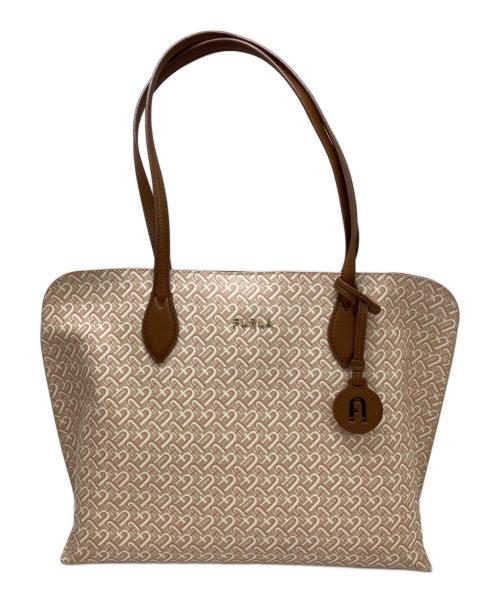 FURLA（フルラ）FURLA (フルラ) VITTORIAトートバッグ ベージュの古着・服飾アイテム
