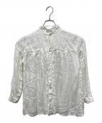 KAPITALキャピタル）の古着「バンドカラーリネンシャツ」｜ホワイト