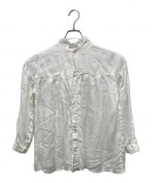 KAPITAL（キャピタル）の古着「バンドカラーリネンシャツ」｜ホワイト