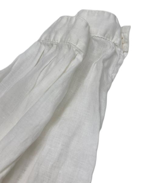 KAPITAL（キャピタル）KAPITAL (キャピタル) バンドカラーリネンシャツ ホワイトの古着・服飾アイテム