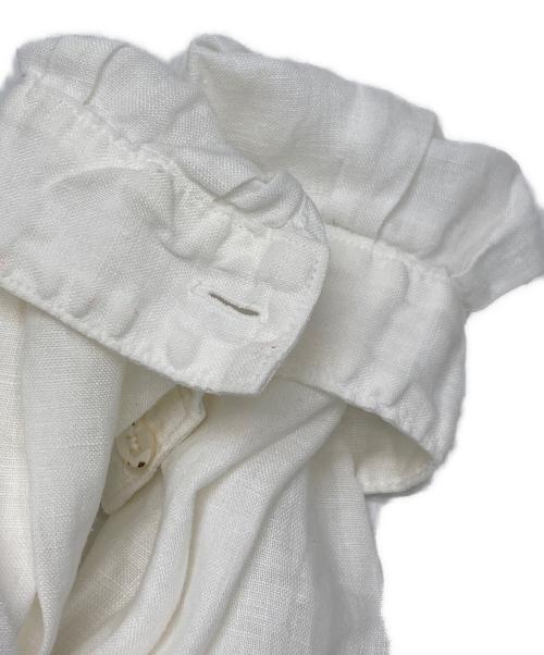 KAPITAL（キャピタル）KAPITAL (キャピタル) バンドカラーリネンシャツ ホワイトの古着・服飾アイテム