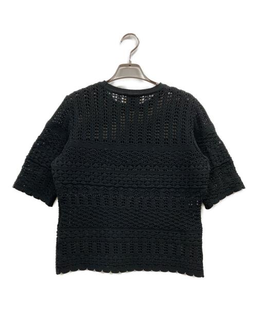 UNITED ARROWS（ユナイテッドアローズ）UNITED ARROWS (ユナイテッドアローズ) ショートスリーブ ニット ブラック サイズ:不明（実寸参照）の古着・服飾アイテム