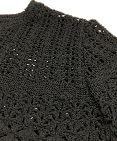 UNITED ARROWS（ユナイテッドアローズ）UNITED ARROWS (ユナイテッドアローズ) ショートスリーブ ニット ブラック サイズ:不明（実寸参照）の古着・服飾アイテム