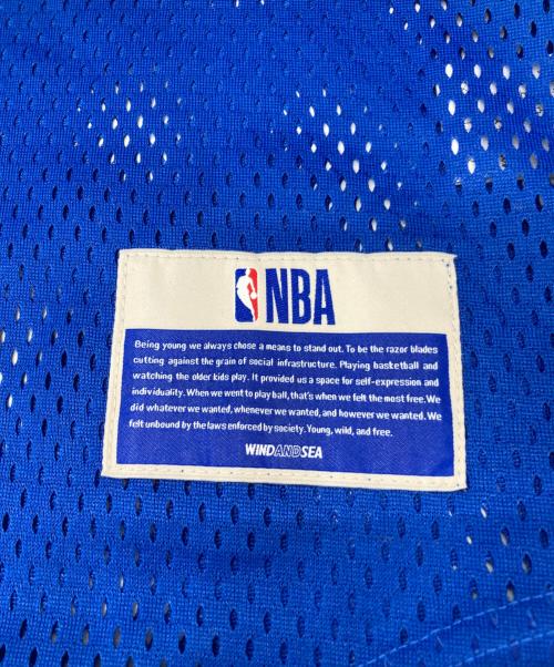 NBA（エヌビーエー）NBA (エヌビーエー) WIND AND SEA (ウィンダンシー) ゲームシャツ ブルー サイズ:Lの古着・服飾アイテム