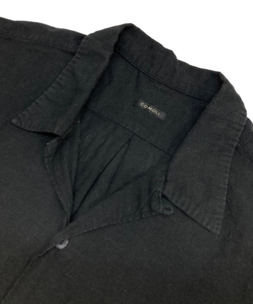 COMOLI（コモリ）COMOLI (コモリ) ベタシャン オープンカラーシャツ ブラック サイズ:4の古着・服飾アイテム