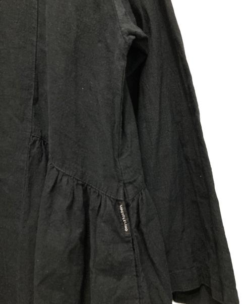 nest Robe（ネストローブ）nest Robe (ネストローブ) UpcycleLino 近江晒 サイドギャザー ブラック サイズ:FREEの古着・服飾アイテム