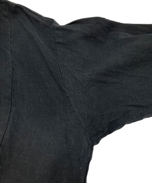 nest Robe（ネストローブ）nest Robe (ネストローブ) UpcycleLino 近江晒 サイドギャザー ブラック サイズ:FREEの古着・服飾アイテム