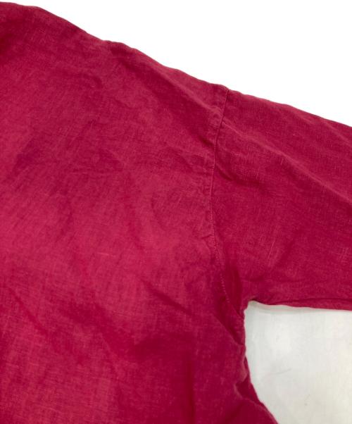 nest Robe（ネストローブ）nest Robe (ネストローブ) リネンシャツ レッド サイズ:FREEの古着・服飾アイテム