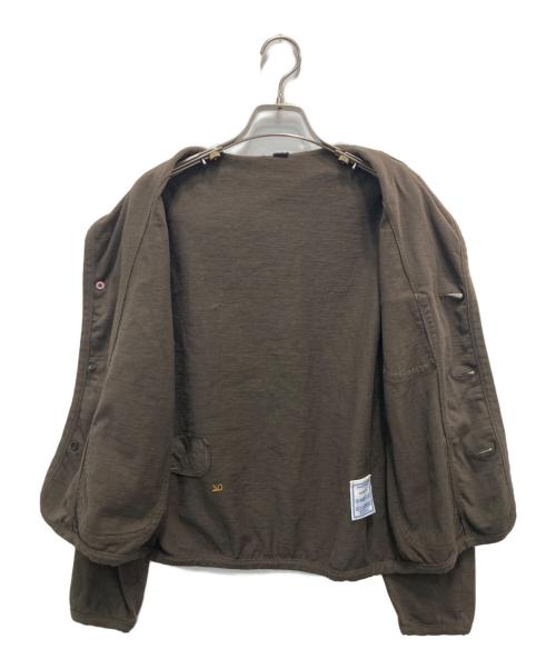 45R（フォーティファイブ・アール）45R (フォーティファイブ・アール) でこぼこ天竺の908チロリアンカーディガン ブラウン サイズ:不明（実寸参照）の古着・服飾アイテム