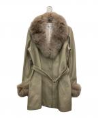 BALMAINバルマン）の古着「フォックスファー付ラムレザーコート」｜ブラウン