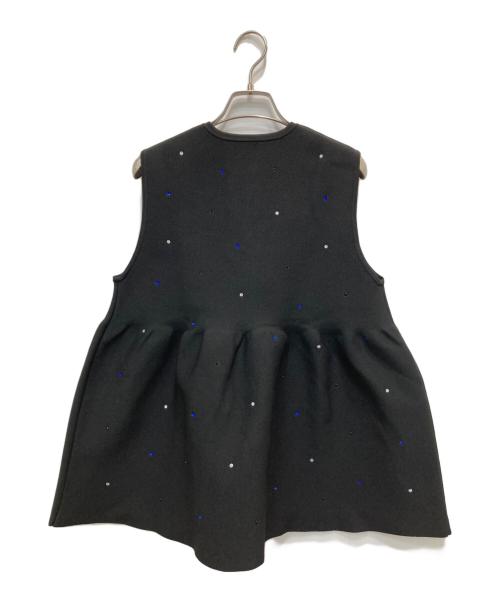 UNITED ARROWS（ユナイテッドアローズ）UNITED ARROWS (ユナイテッドアローズ) マルチビジュー ニットベスト ブラック サイズ:不明（実寸参照）の古着・服飾アイテム