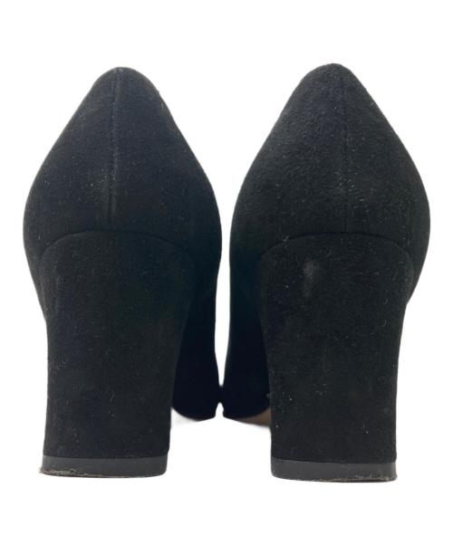 GUCCI（グッチ）GUCCI (グッチ) スクエアトゥヒールパンプス ブラック サイズ:37Cの古着・服飾アイテム