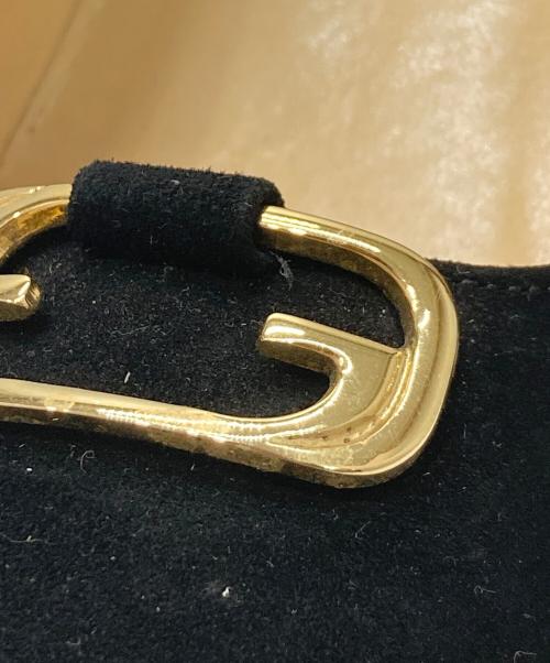 GUCCI（グッチ）GUCCI (グッチ) スクエアトゥヒールパンプス ブラック サイズ:37Cの古着・服飾アイテム