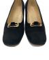 中古・古着 GUCCI (グッチ) スクエアトゥヒールパンプス ブラック サイズ:37C：10000円