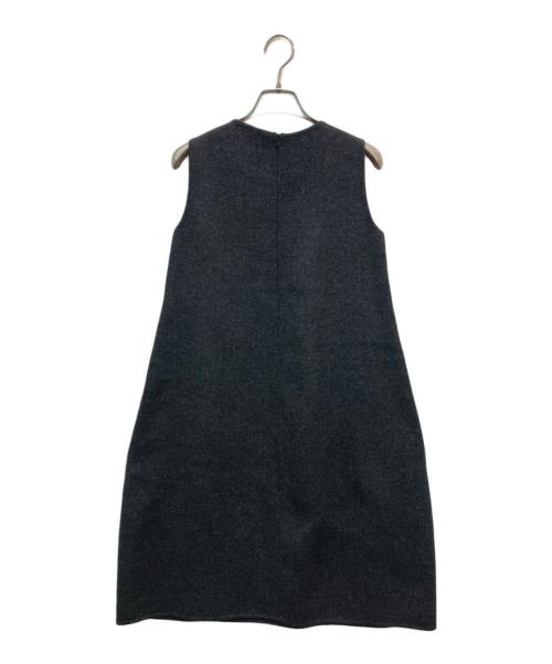 'S Max Mara（エスマックスマーラ）'S Max Mara (エスマックスマーラ) ダブルフェイス ウールコクーンワンピース グレー サイズ:36の古着・服飾アイテム