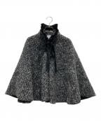 RED VALENTINOレッドヴァレンティノ）の古着「モヘア切替ケープ」｜グレー