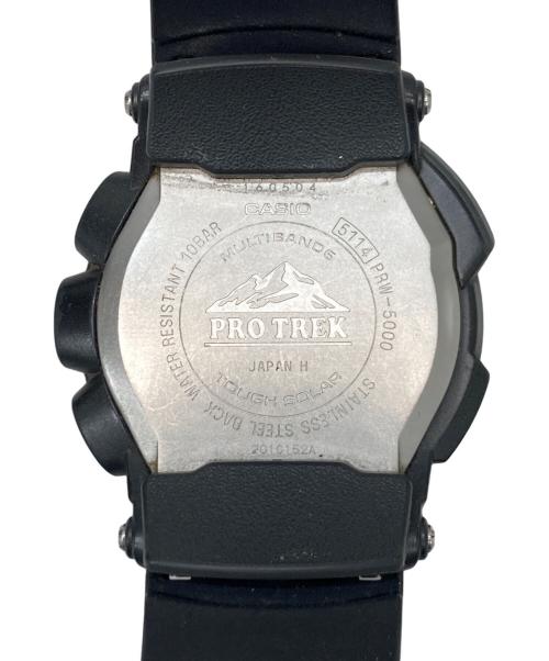 CASIO（カシオ）CASIO (カシオ) PRO TREKトリプルセンサー 電波ソーラー腕時計 ブラックの古着・服飾アイテム