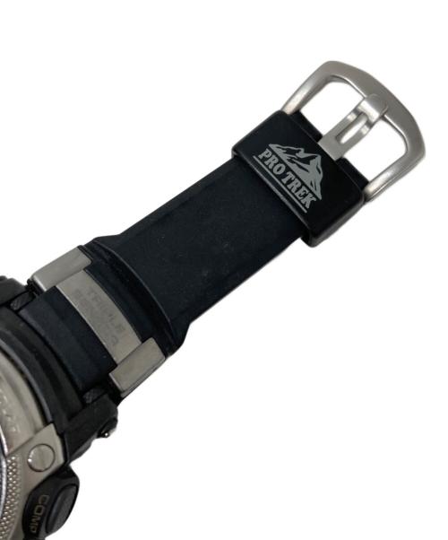 CASIO（カシオ）CASIO (カシオ) PRO TREKトリプルセンサー 電波ソーラー腕時計 ブラックの古着・服飾アイテム
