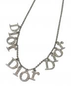 Diorディオール）の古着「3連ロゴネックレス」｜シルバー