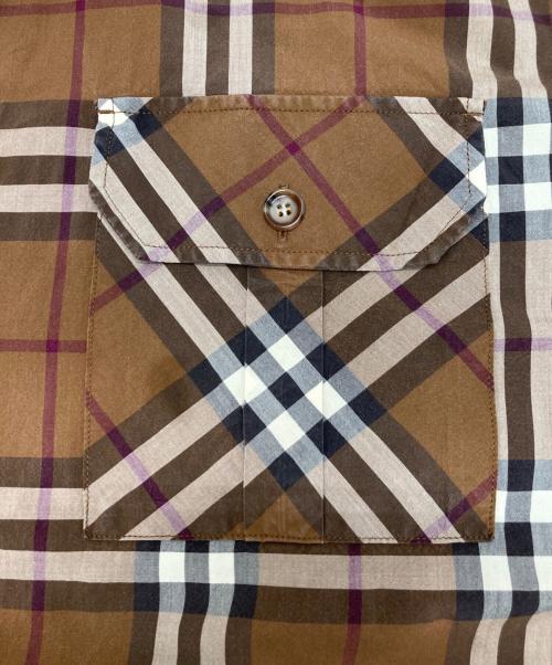 BURBERRY（バーバリー）BURBERRY (バーバリー) ボタンダウンチェックシャツ ブラウン サイズ:Lの古着・服飾アイテム