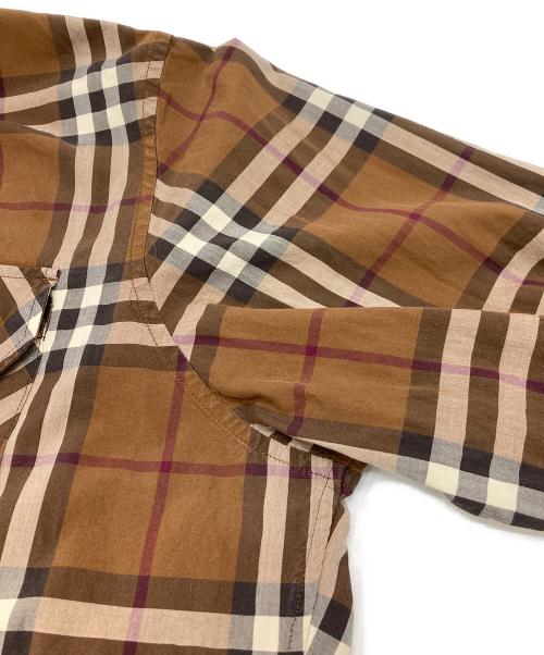 BURBERRY（バーバリー）BURBERRY (バーバリー) ボタンダウンチェックシャツ ブラウン サイズ:Lの古着・服飾アイテム