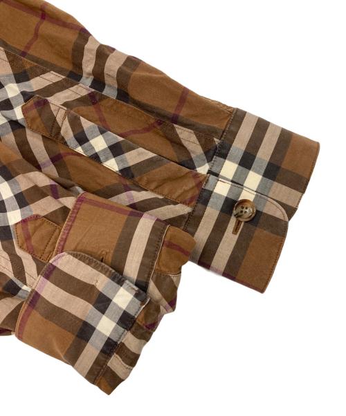 BURBERRY（バーバリー）BURBERRY (バーバリー) ボタンダウンチェックシャツ ブラウン サイズ:Lの古着・服飾アイテム