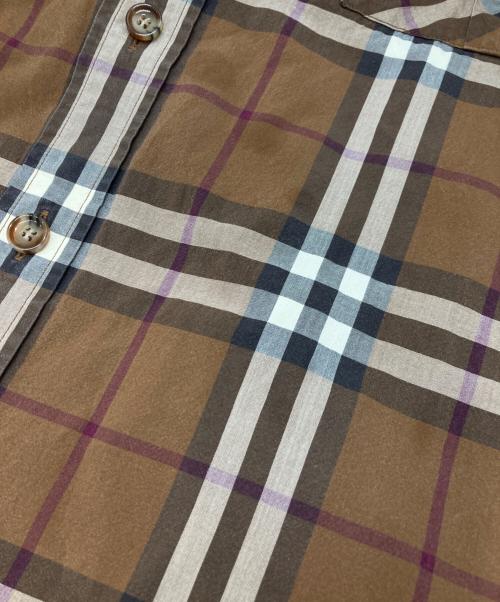 BURBERRY（バーバリー）BURBERRY (バーバリー) ボタンダウンチェックシャツ ブラウン サイズ:Lの古着・服飾アイテム