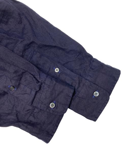 Graphpaper（グラフペーパー）Graphpaper (グラフペーパー) リネンバンドカラーシャツ ネイビー サイズ:Fの古着・服飾アイテム