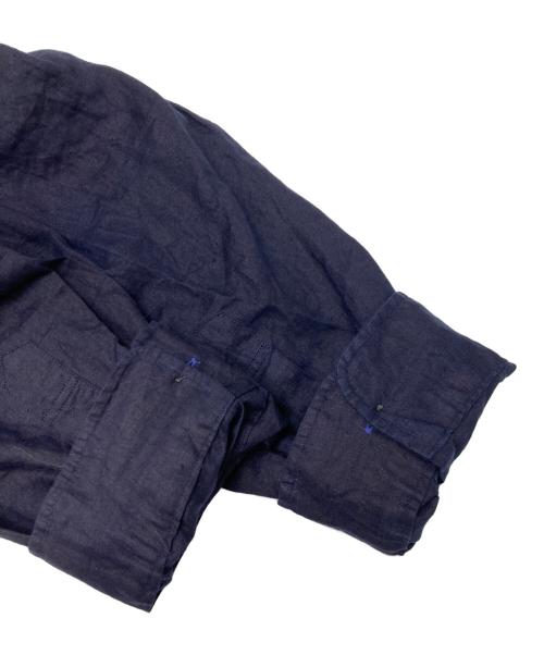 Graphpaper（グラフペーパー）Graphpaper (グラフペーパー) リネンバンドカラーシャツ ネイビー サイズ:Fの古着・服飾アイテム