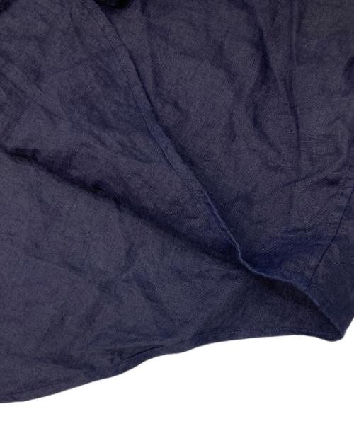 Graphpaper（グラフペーパー）Graphpaper (グラフペーパー) リネンバンドカラーシャツ ネイビー サイズ:Fの古着・服飾アイテム