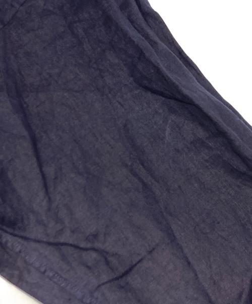 Graphpaper（グラフペーパー）Graphpaper (グラフペーパー) リネンバンドカラーシャツ ネイビー サイズ:Fの古着・服飾アイテム