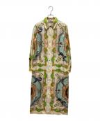 TORY BURCHトリーバーチ）の古着「Printed Silk Shirtdress Orange Carousel」｜アイボリー