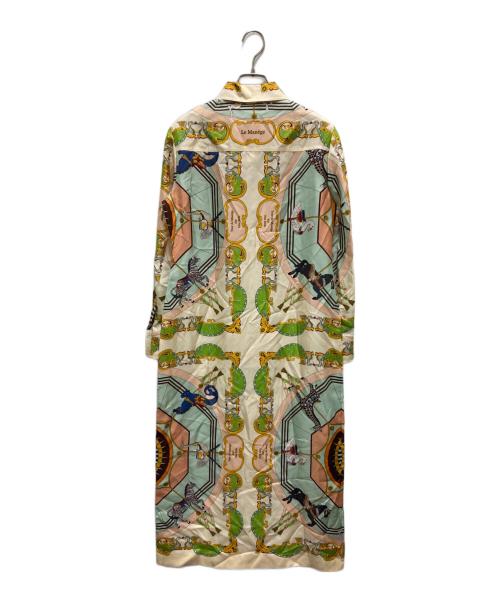 TORY BURCH（トリーバーチ）TORY BURCH (トリーバーチ) Printed Silk Shirtdress Orange Carousel アイボリー サイズ:4 未使用品の古着・服飾アイテム