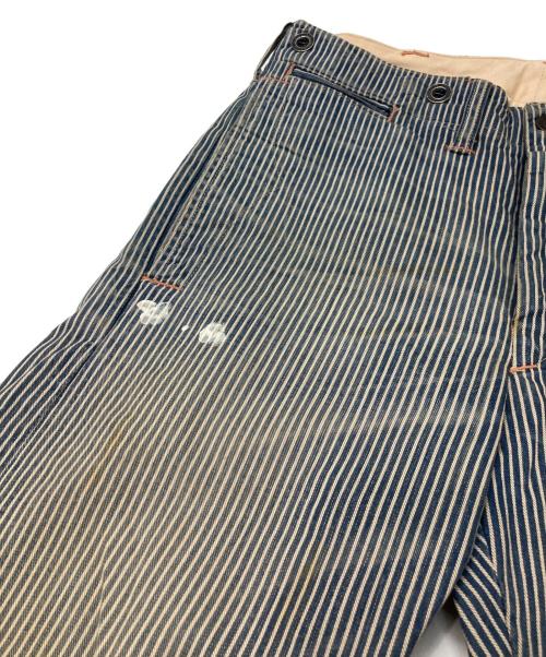 RRL（ダブルアールエル）RRL (ダブルアールエル) ヒッコリーパンツ ブルー サイズ:29×34の古着・服飾アイテム