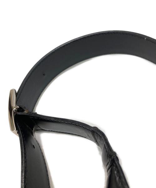 Salvatore Ferragamo（サルヴァトーレ フェラガモ）Salvatore Ferragamo (サルヴァトーレ フェラガモ) レザーワンハンドバッグ ブラックの古着・服飾アイテム