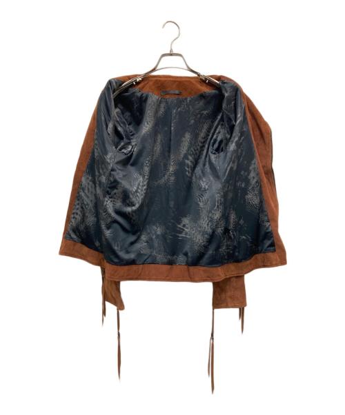 14th addiction（フォーティーンスアディクション）14th addiction (フォーティーンスアディクション) シープスキンスエードライダースジャケット ブラウン サイズ:2の古着・服飾アイテム