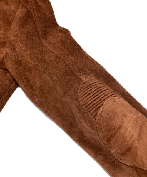 14th addiction（フォーティーンスアディクション）14th addiction (フォーティーンスアディクション) シープスキンスエードライダースジャケット ブラウン サイズ:2の古着・服飾アイテム