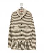 BARENAバレナ）の古着「ショールカラーニットジャケット」｜ベージュ