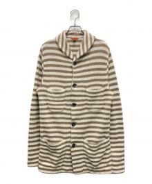 BARENA（バレナ）の古着「ショールカラーニットジャケット」｜ベージュ