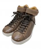 Mr.Hareミスターヘア）の古着「ハイカットレザースニーカー」｜ブラウン