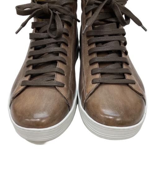 Mr.Hare（ミスターヘア）Mr.Hare (ミスターヘア) ハイカットレザースニーカー ブラウン サイズ:39の古着・服飾アイテム