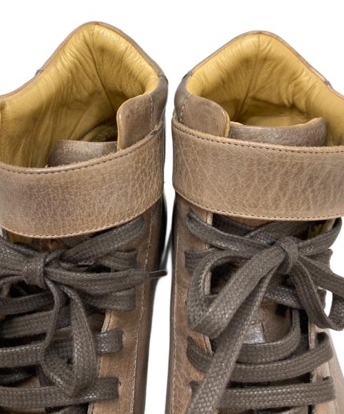 Mr.Hare（ミスターヘア）Mr.Hare (ミスターヘア) ハイカットレザースニーカー ブラウン サイズ:39の古着・服飾アイテム