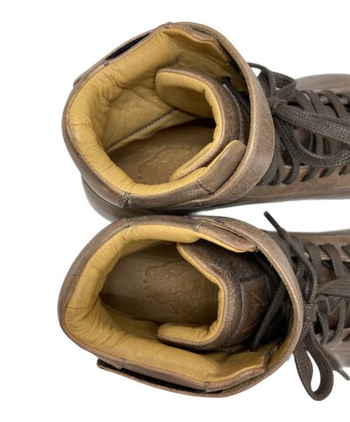 Mr.Hare（ミスターヘア）Mr.Hare (ミスターヘア) ハイカットレザースニーカー ブラウン サイズ:39の古着・服飾アイテム