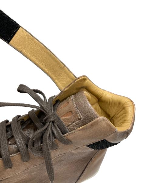 Mr.Hare（ミスターヘア）Mr.Hare (ミスターヘア) ハイカットレザースニーカー ブラウン サイズ:39の古着・服飾アイテム