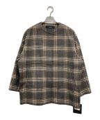 JOURNAL STANDARDジャーナルスタンダード）の古着「スーパー140ビーバーノーカラーショートコート」｜ブラウン